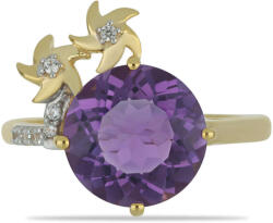  Ametiszt Arany Gyűrű - 4.39 Karát