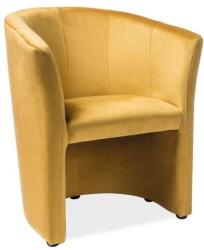 SIGNAL MEBLE TM-1 Bársony Fotel - Curry Sárga (TM1V68)