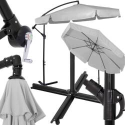 SPRINGOS dönthető kerti Napernyő acél vázzal és hajtókarral 3m - Szürke (GU0042)