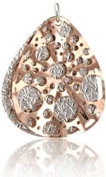  Toscana Áttört Ezüst Medál - Rozeaarany - Csepp