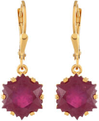  Arannyal Bevont Ezüst Fülbevaló Thai Rubinnal, PCY10775