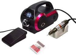  Professzionális körömvágó, ATOMKIT, 45000 RPM, 6 munkafej, Elektromos reszelő, Rétegek eltávolítása, Manikűr-pedikűrhöz használható, Teljesítmény 65W, Fekete