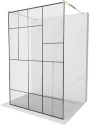 Mexen Kiotó Walk-In Zuhanyfal - 130x200 cm - Fekete (5907709133341)