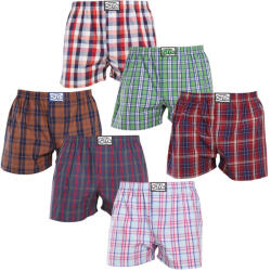 Styx 6PACK férfi bő szárú boxeralsók Styx klasszikus gumipánt többszínű (6A20246836) L - pepita