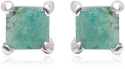  Ezüst Fülbevaló Brazil Smaragddal, XMP005