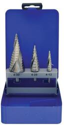 Strend Pro Lépcsős fúrókészlet Strend Pro SS424, 4-12, 4-20, 4-32 mm, HSS 4241 spirál, fémhez