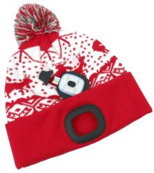  Sapka Strend Pro X-mas, piros L, 4x SMD LED, 60 lm