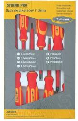  Csavarhúzó készlet Strend Pro YF20719, VDE 7 részes, lapos + Phillips, villanyszerelő, 1000V