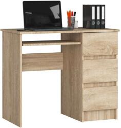 AKORD Jobbkezes számítógépasztal, 3 fiókkal P77_90 - sonoma (AKO-IP0PBIUDAB008)