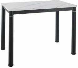 SIGNAL MEBLE Damar Elegance Márvány Hatású MDF Étkezőasztal Fekete-Fehér (DAMARBC100)