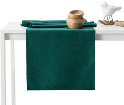 AmeliaHome Asztalterítő Gaia üvegzöld dombornyomott 115x180+35x180 AmeliaHome