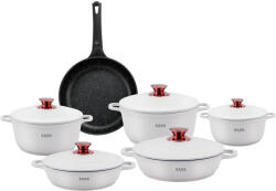 ZASS Gourmet ZG-ACS 01 kiváló minőségű alumínium Edénykészlet, Fehér