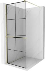 Mexen Kioto+ Walk-in Zuhanyfal - 90x200 cm - Fekete/Arany (5907709169852)