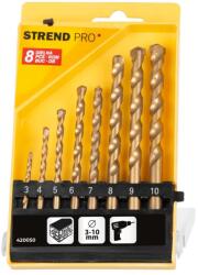 Strend Pro Fúrókészlet Strend Pro FD023, 8 részes, 3-10 mm, TiN, falazathoz