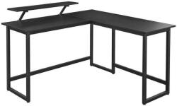 VASAGLE L alakú számítógép asztal 140 x 130 x 89 cm (H x Sz x M) (LWD56BK)