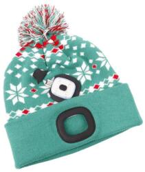  Sapka Strend Pro X-mas, zöld L, 4x SMD LED, 60 lm