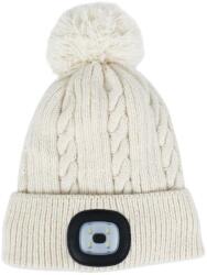 Strend Pro Sapka Strend Pro Damon, fehér, L, 4x SMD LED, 60 lm, bojtos, TÉLI