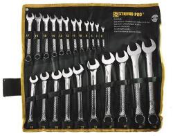 Strend Pro HR31586 csavarkulcs készlet, villás, 22 részes, Cr-V, 6-32 mm