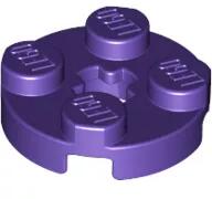 LEGO® 4032c89 - LEGO sötétlila lap 2 x 2 méretű, kerek, x-tengely lyukkal (4032c89)