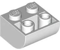 LEGO® 6826c1 - LEGO fehér kocka inverz 45° elem 2x2 méretű, íves (6826c1)