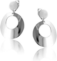 Toscana Ezüst Kör Fülbevaló - Ródium Bevonattal