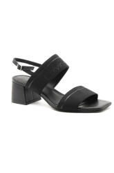 Calvin Klein CALVIN KLEIN, Szandál masszív sarokkal és bőrbetétekkel, Fekete, 39