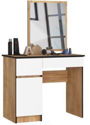 Akord Fésülködőasztal tükörrel, bal oldali P142_90 - kézműves tölgy/fehér (P-2/SLCLLCRAFTBIA)