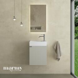 MARMY CODE 36x18x45 JOBBOS függ. alsószekrény, 1 ajtó, laminált (mosdó nélkül) Light Taupe 20 10 01 04 12 75 (20 10 01 04 12 75)
