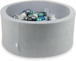  Világosszürke velvet labdamedence 90x40cm