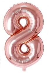 Maxee születésnapi léggömb, 8-as szám, rózsaszín, 40 cm