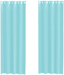 vidaXL 2 db türkizkékkel voile fátyolfüggönyök rojtokkal 4102147 (4102147)