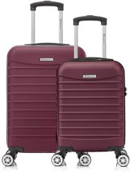 Quasar & Co Kabinbőrönd szett repülőre, kézipoggyász 55x36x20 cm és 40x30x20 cm, LINE modell Quasar & Co. ®, ABS 2.8 mm, lopásgátló cipzár, számzár, teleszkópos fogantyú, 4 dupla csendes kerék 360°, 10 kg-ig, rep