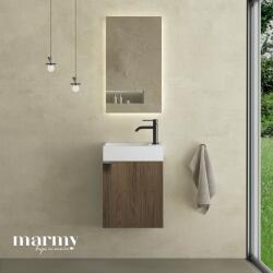 MARMY CODE 36x18x45 JOBBOS függ. alsószekrény, 1 ajtó, laminált (mosdó nélkül) Brown Oak 20 10 01 04 12 86 (20 10 01 04 12 86)