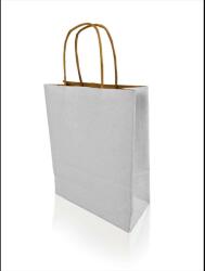  Sodrottfüles papírtáska 185x240mm 80mm talp S méret 250 db/doboz, fehér