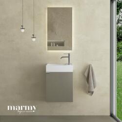 MARMY CODE 36x18x45 JOBBOS függ. alsószekrény, 1 ajtó, laminált (mosdó nélkül) Dark Taupe 20 10 01 04 12 74 (20 10 01 04 12 74)