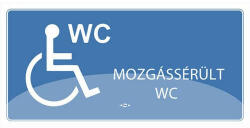  WC Matrica - Mozgássérült - Kék - 10x20cm (HM11/01)