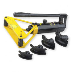 Haina HHW-1A - Hidraulikus Acél Csőhajlító, 6 Tonna, 4 pofa, 3/8" , 1/2" , 3/4" , 1" coll, Hordozható Kofferben (12472)