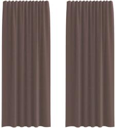 vidaXL 2 db barna fátyolfüggönyök fülecske tetejével 140x260 cm 0.25 kg 4102264 4102264 (4102264)