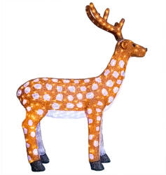 Somogyi Elektronic XMAS KDA 90 kültérre LED-es akril dámszarvas dekoráció, 360 db hideg és meleg fehér 120cm x 100cm