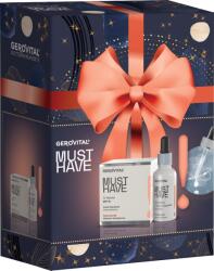 Gerovital Must Have ajándékcsomag: Szemkontúr szérum, 30 ml + hidratáló krém 1% peptiddel SPF15, 50 ml
