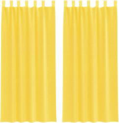 vidaXL 2 db sárga fátyolfüggönyök hurokkal 140x245 cm 0.25 kg 4102319 (4102319)