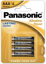 Panasonic Alkaline Power AAA mikro 1.5V alkáli/tartós elemcsomag LR03APB-4BP (LR03APB-4BP)