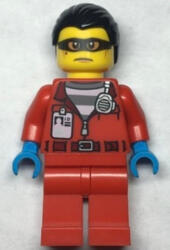 LEGO® Minifigurák Police - Crook Vito, Red Jacket with Prison Shirt and I. D. Tag cty1376 (cty1376)