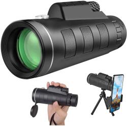  OEM professzionális HD 40X60 nagyfelbontású teleszkóp, okostelefon tartóval és állvánnyal madármegfigyeléshez/kempingezéshez/túrázáshoz/vad tájba/vadászathoz/vadon élő állatokhoz/koncertekhez (k0228-0