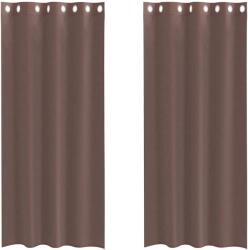 vidaXL 2 db barna fátyolfüggönyök rojtokkal 140x225 cm 4102067 (4102067)