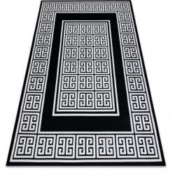 Gloss Görög Kulcsminta Szőnyeg - Fekete-Fehér - 120x170 cm