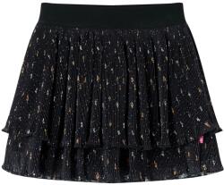 vidaXL Gyerek szoknya fodros fodros fodros fekete 140, 30°C-ig mosógépben mosható 14901 (14901)