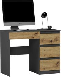 Mobene Modern számítógépasztal N34 - antracit - artisan tölgy - pepita