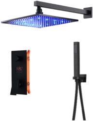  Zuhanycsap szett, Blackswan, M73.69 LED típus, matt fekete modell, 40 cm