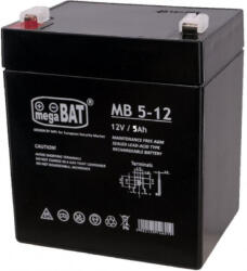 MWPower Акумулаторна батерия 12V, 5.0Ah, megaBAT MB 5-12 (66630)
